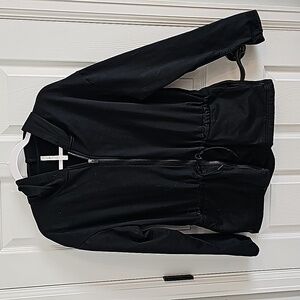 Fabletics peplum zip up sweatshirt. Medium